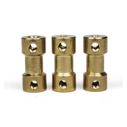Acoplamiento Rígido Miniatura de Latón D9*L20 – Conector para Ejes de Motores CNC y Modelos de Aviones y Automóviles