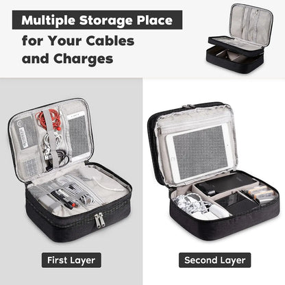 Bolsa Organizadora de Cables Impermeable - Estuche Portátil para Accesorios Electrónicos y Cargadores