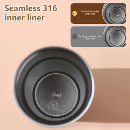Termo Inteligente con Pantalla LED de Temperatura - Taza de Café de Acero Inoxidable 316 - Termo Portátil al Vacío