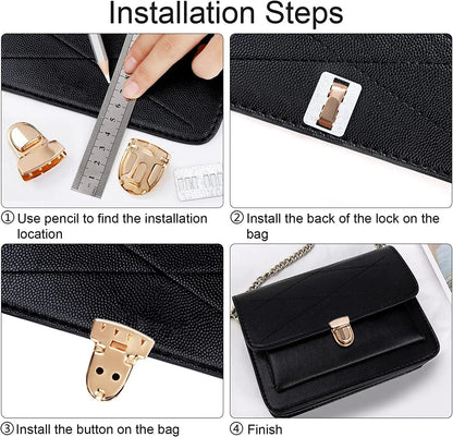 5 Piezas de Broches de Metal para Bolsos, Cierres para Carteras, Bolsos de Hombro y Bolsas de Mano, Accesorios para DIY