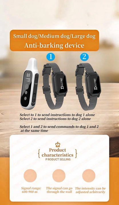 Collar de Entrenamiento para Perros Digital de 800m, Impermeable, Recargable, con Control Remoto y Pantalla LCD para Perros de Todos los Tamaños, Shock, Vibración y Sonido