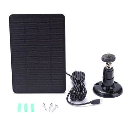 Cargador Solar 10W 5V con Conectores Micro USB y Type-C - Paneles Solares para Cámaras de Seguridad y Sistemas de Iluminación Exterior