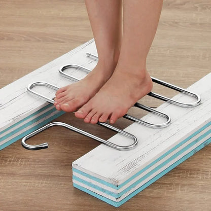 Perchero Multifuncional de 5 Capas Antideslizante para Pantalones | Rack de Almacenamiento de Ropa con Funciones Variadas