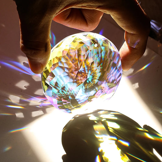 Soporte de Exhibición de Arte de Uñas de Cristal Holográfico - 80mm | Herramienta Profesional para Manicura y Decoración