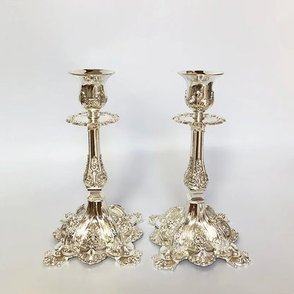 Candelabros de Metal Dorado y Plateado PEANDIM - Soporte para Velas de Boda y Decoración Romántica para Fiesta de Navidad
