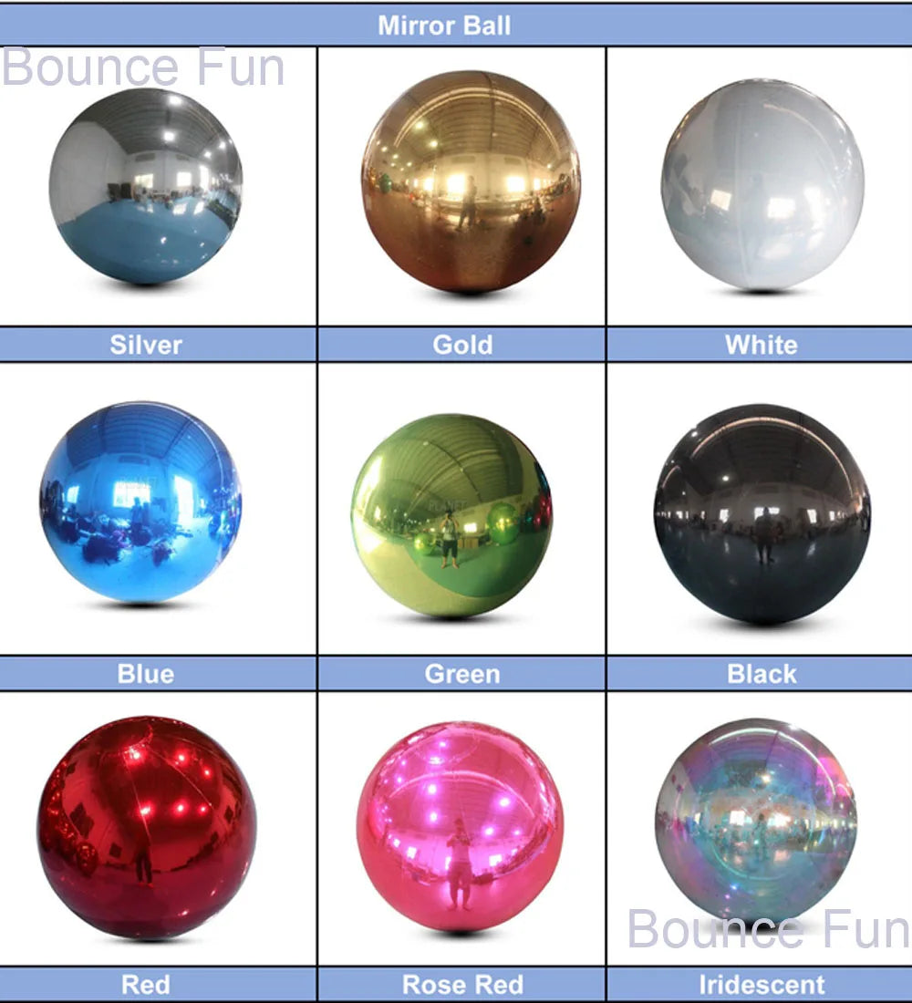 Hanging Inflatable Mirror Ball Sphere Giant Mirror Balloon For Decoration Sealed Gold Silver With Air Pump And Free Shipping