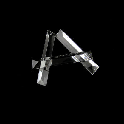 HBL - Colgantes de Cristal K9 para Candelabros, Prisma Rectangular con 1 o 2 Agujeros para Decoración de Lámparas, 1 Pieza