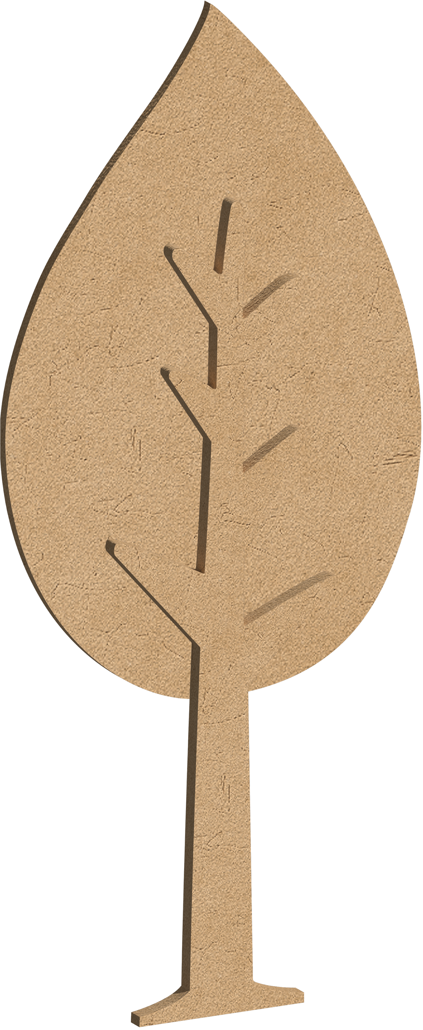 Pack de 2 piezas Árbol Decorativo en MDF o Triplay 1.44 x 67.7 cm | Varios Grosores | Ideal para Eventos, Escuelas, Recámaras | Personalizable