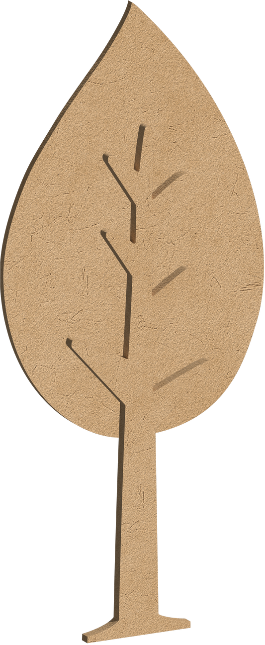 Pack de 2 piezas Árbol Decorativo en MDF o Triplay 1.44 x 67.7 cm | Varios Grosores | Ideal para Eventos, Escuelas, Recámaras | Personalizable