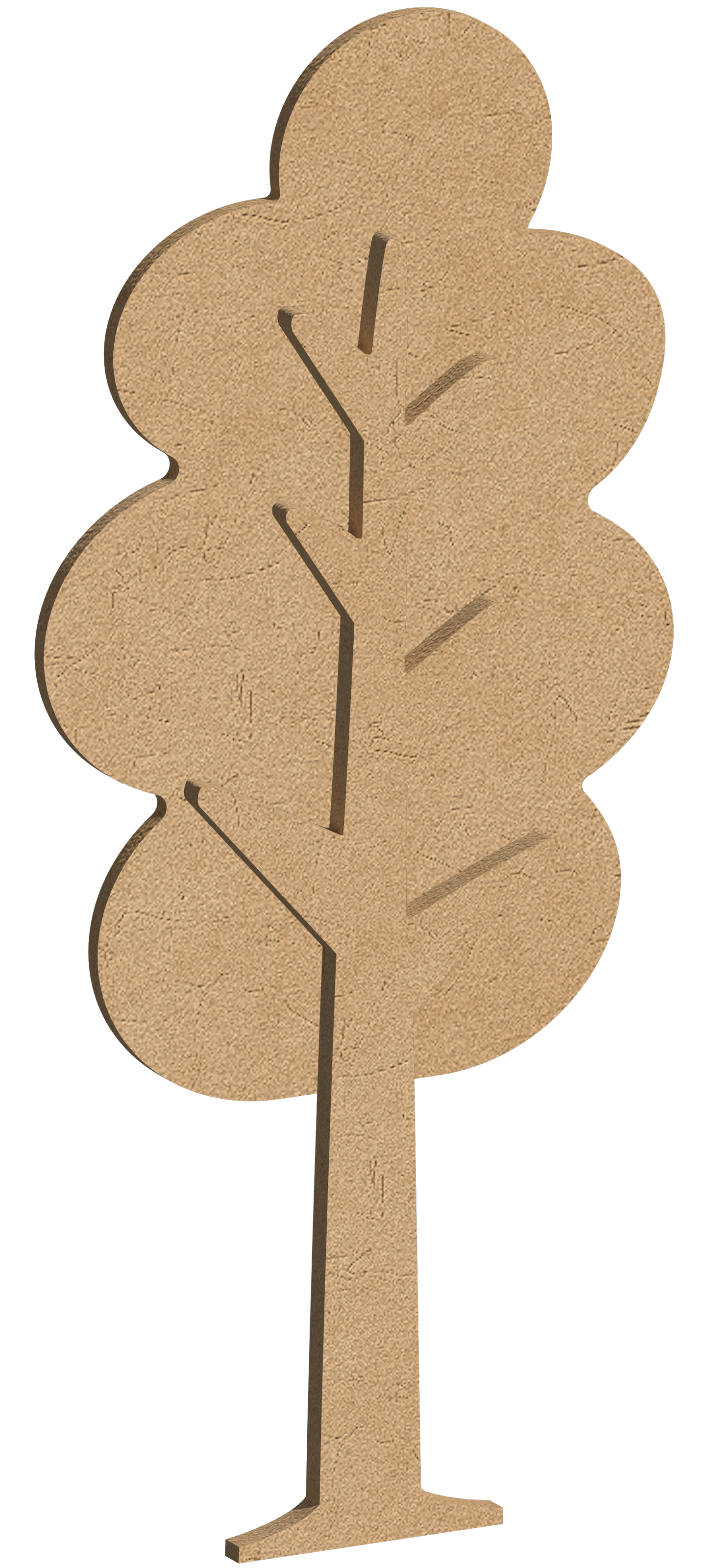 Pack de 2 piezas Árbol Decorativo en MDF o Triplay 1.44 x 67.7 cm | Varios Grosores | Ideal para Eventos, Escuelas, Recámaras | Personalizable