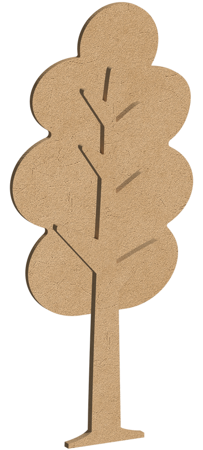 Pack de 2 piezas Árbol Decorativo en MDF o Triplay 1.44 x 67.7 cm | Varios Grosores | Ideal para Eventos, Escuelas, Recámaras | Personalizable